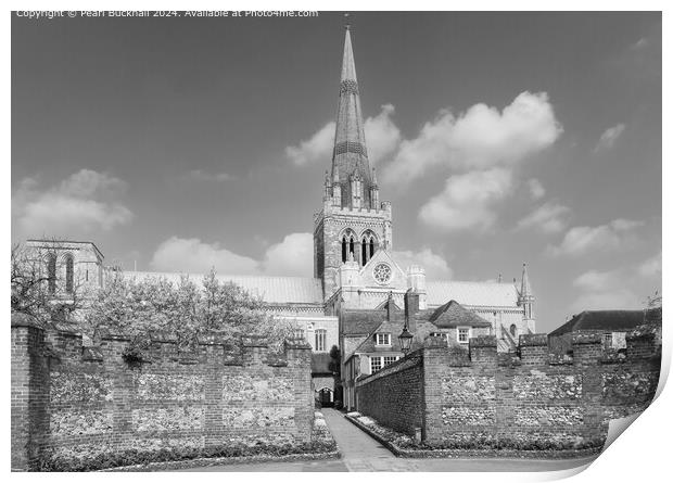Chichester Cathedral West Sussex  Print by Pearl Bucknall