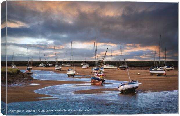 Wells-next-the-Sea Tidal Rest Canvas Print by Stephen Young