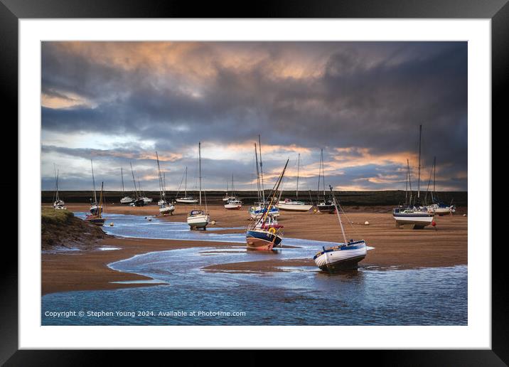 Wells-next-the-Sea Tidal Rest Framed Mounted Print by Stephen Young