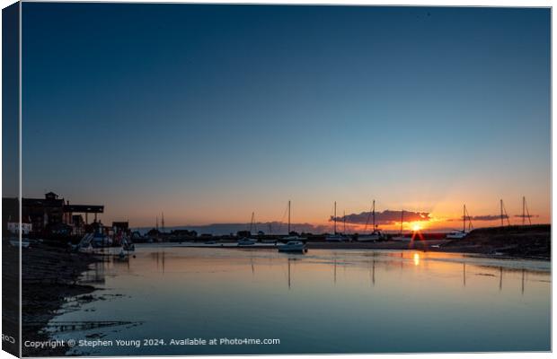 Wells-next-the-Sea Sunrise - Sunset Canvas Print by Stephen Young
