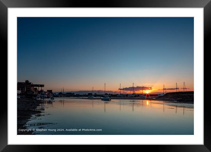 Wells-next-the-Sea Sunrise - Sunset Framed Mounted Print by Stephen Young