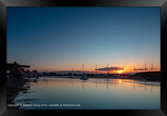 Wells-next-the-Sea Sunrise - Sunset Framed Print by Stephen Young