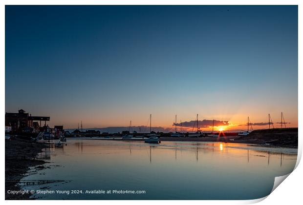 Wells-next-the-Sea Sunrise - Sunset Print by Stephen Young