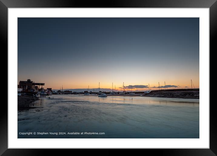 Wells-next-the-Sea Sunset Framed Mounted Print by Stephen Young