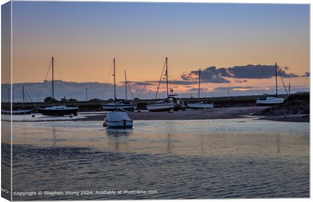 Wells-next-the-Sea After Sunset Canvas Print by Stephen Young