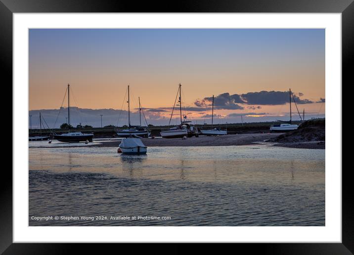 Wells-next-the-Sea After Sunset Framed Mounted Print by Stephen Young