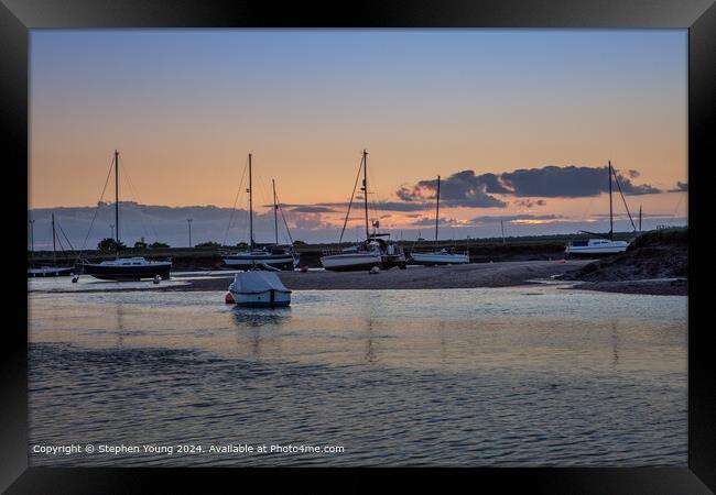 Wells-next-the-Sea After Sunset Framed Print by Stephen Young
