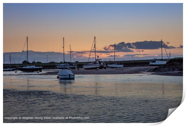 Wells-next-the-Sea After Sunset Print by Stephen Young