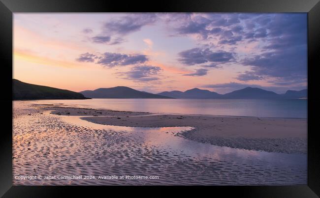 Isle of Harris Sunset Framed Print by Janet Carmichael