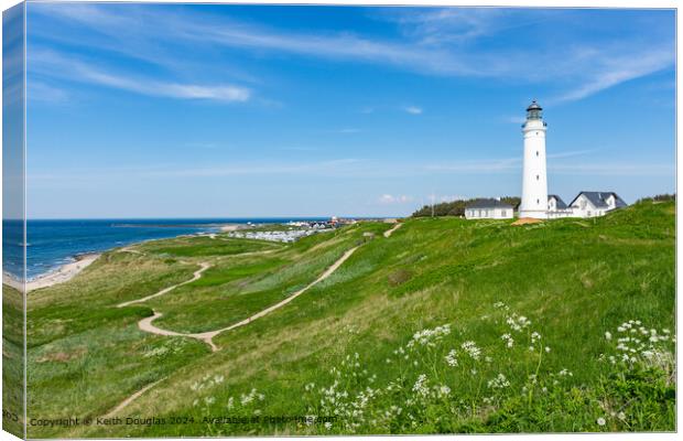 Hirtshals Lighthouse Canvas Print by Keith Douglas