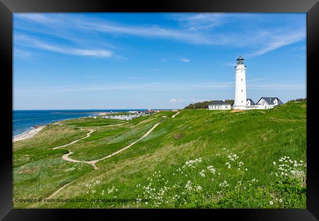 Hirtshals Lighthouse Framed Print by Keith Douglas