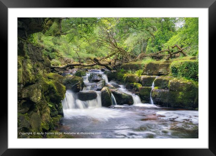 Avon River Waterfall at Shipley Bridge Framed Mounted Print by Andy Durnin