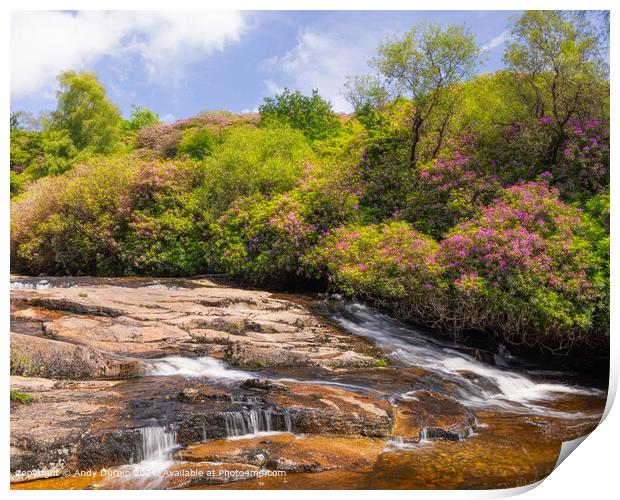 River Avon Waterfall Dartmoor Print by Andy Durnin