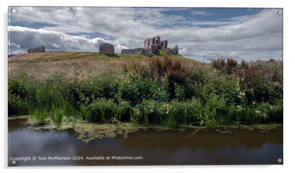Duffus Castle Ruins  Acrylic by Tom McPherson