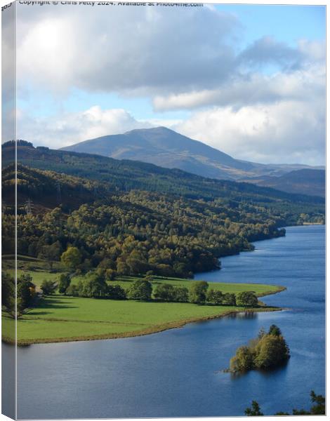 Queens View and Schiehallion Canvas Print by Chris Petty