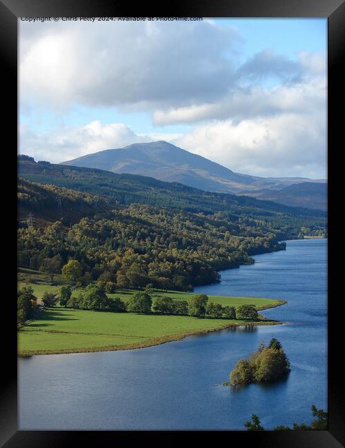 Queens View and Schiehallion Framed Print by Chris Petty