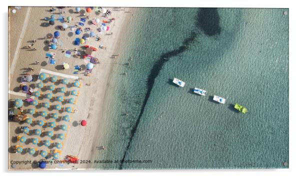 Fetovaia Beach Aerial View Acrylic by Chiara Ghiringhelli 