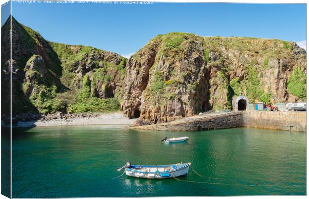 Creux Harbour Sark Channel Islands Canvas Print by Pearl Bucknall