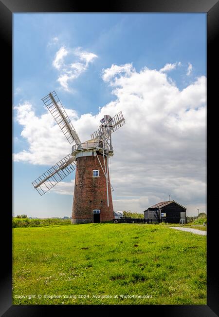 Horsey Windpump Framed Print by Stephen Young