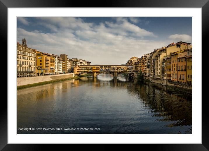 Ponte Vecchio Framed Mounted Print by Dave Bowman