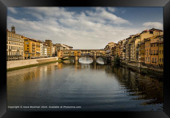 Ponte Vecchio Framed Print by Dave Bowman