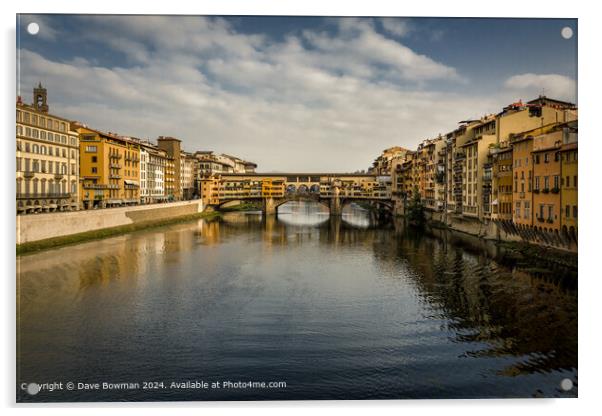 Ponte Vecchio Acrylic by Dave Bowman