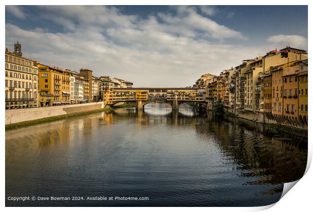 Ponte Vecchio Print by Dave Bowman