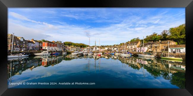 Padstow Harbour Morning and Reflections  Framed Print by Graham Prentice