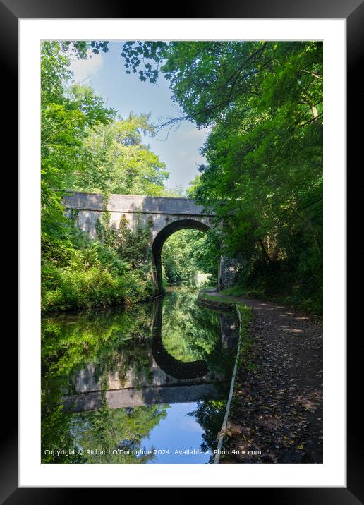 Staffordshire Canal Bridge Reflection Framed Mounted Print by Richard O'Donoghue