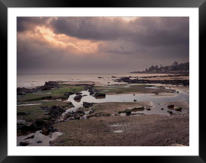Whiting Bay Winter Solstice Framed Mounted Print by David Brookens