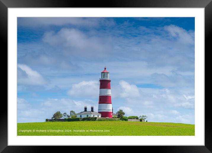 Happisburgh Lighthouse in Summer Framed Mounted Print by Richard O'Donoghue