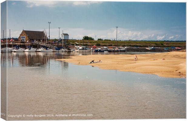 Wells-next-the-Sea Landscape Reflection Canvas Print by Holly Burgess