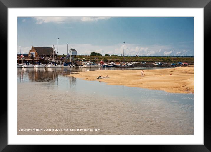 Wells-next-the-Sea Landscape Reflection Framed Mounted Print by Holly Burgess