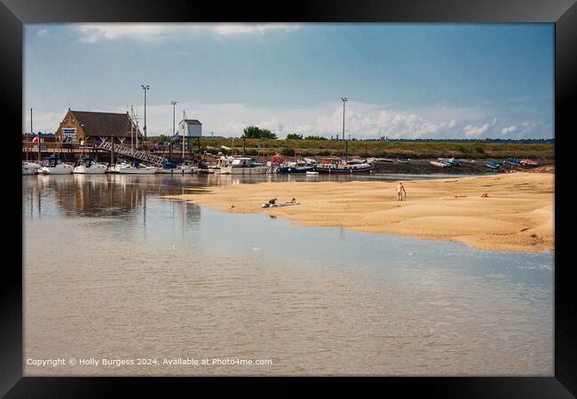 Wells-next-the-Sea Landscape Reflection Framed Print by Holly Burgess