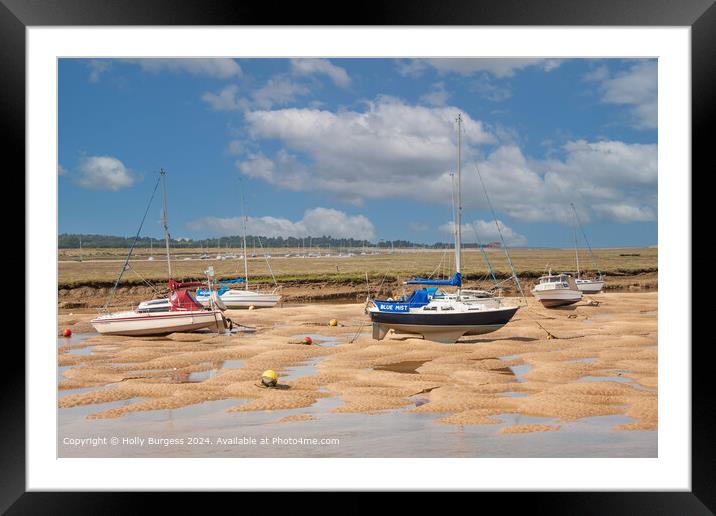 Norfolk Beach Sand and Sea Framed Mounted Print by Holly Burgess