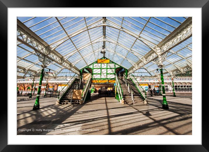 Tynemouth Metro Station Architecture Framed Mounted Print by Holly Burgess