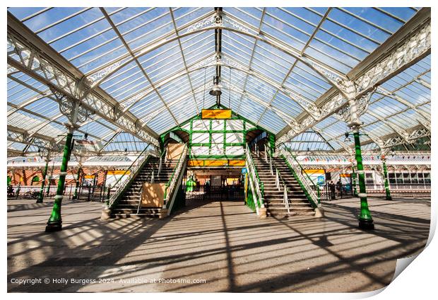 Tynemouth Metro Station Architecture Print by Holly Burgess