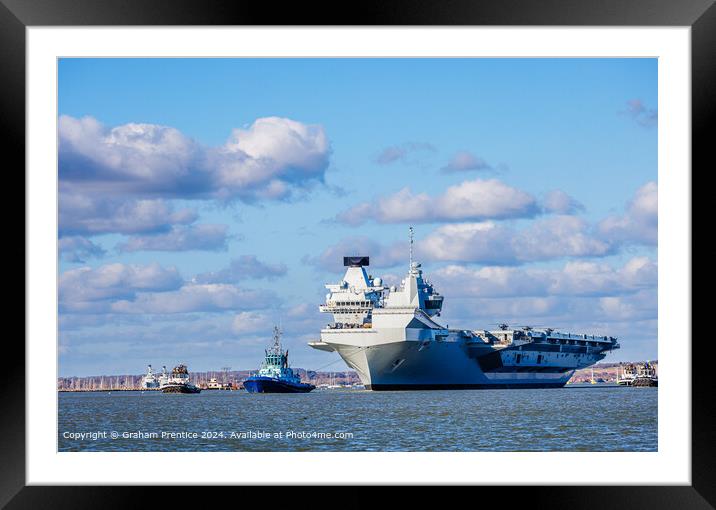 HMS Prince of Wales, Portsmouth Framed Mounted Print by Graham Prentice