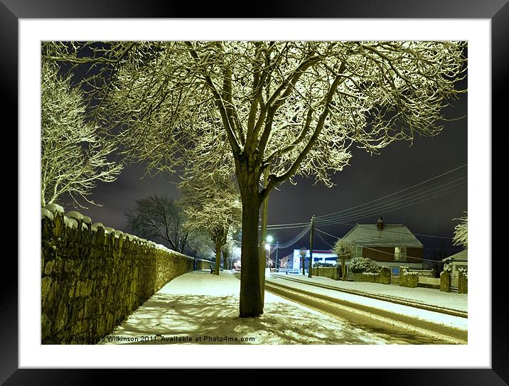 Snow Tree Framed Mounted Print by Dave Wilkinson North Devon Ph