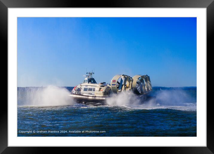 Hovercraft - Southsea Hoverport Departure Framed Mounted Print by Graham Prentice
