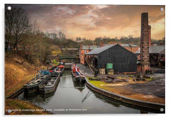 The boatyard Acrylic by Ironbridge Images