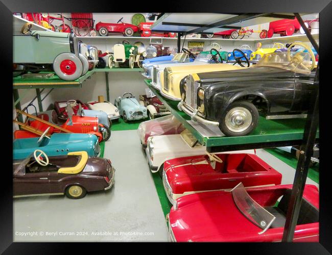 Nostalgic 1950s Toy Car Museum Framed Print by Beryl Curran