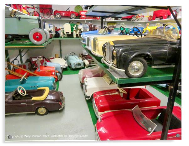 Nostalgic 1950s Toy Car Museum Acrylic by Beryl Curran