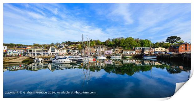 Padstow Harbour Reflections Print by Graham Prentice