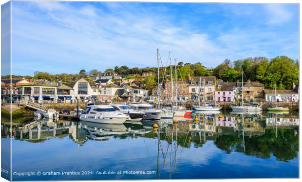 Padstow Harbour Morning Reflections Canvas Print by Graham Prentice