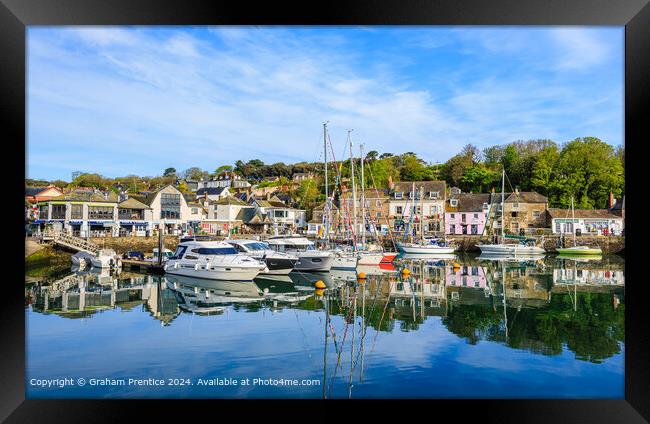 Padstow Harbour Morning Reflections Framed Print by Graham Prentice