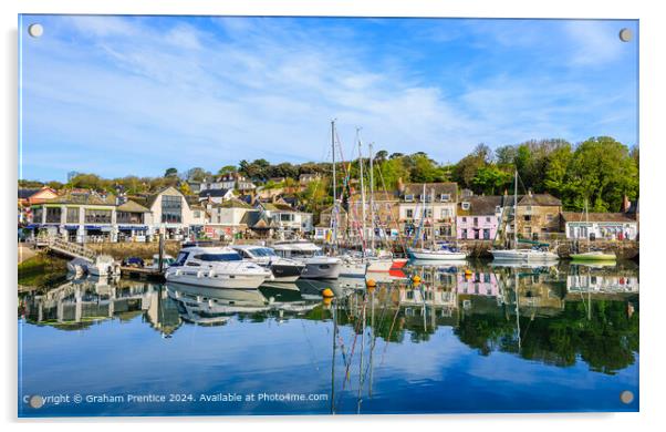 Padstow Harbour Morning Reflections Acrylic by Graham Prentice