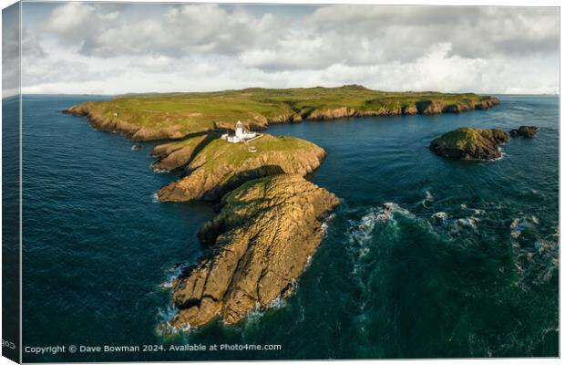 Strumble Head Lighthouse View Canvas Print by Dave Bowman