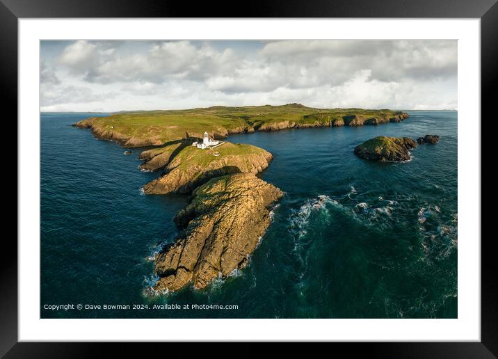 Strumble Head Lighthouse View Framed Mounted Print by Dave Bowman