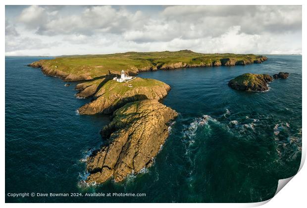 Strumble Head Lighthouse View Print by Dave Bowman